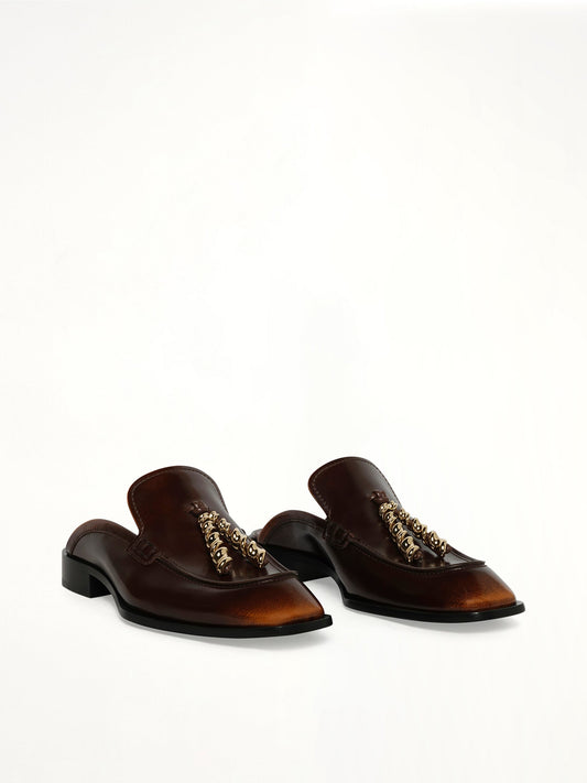 LOEWE Edge Loafer Mule (Brown)