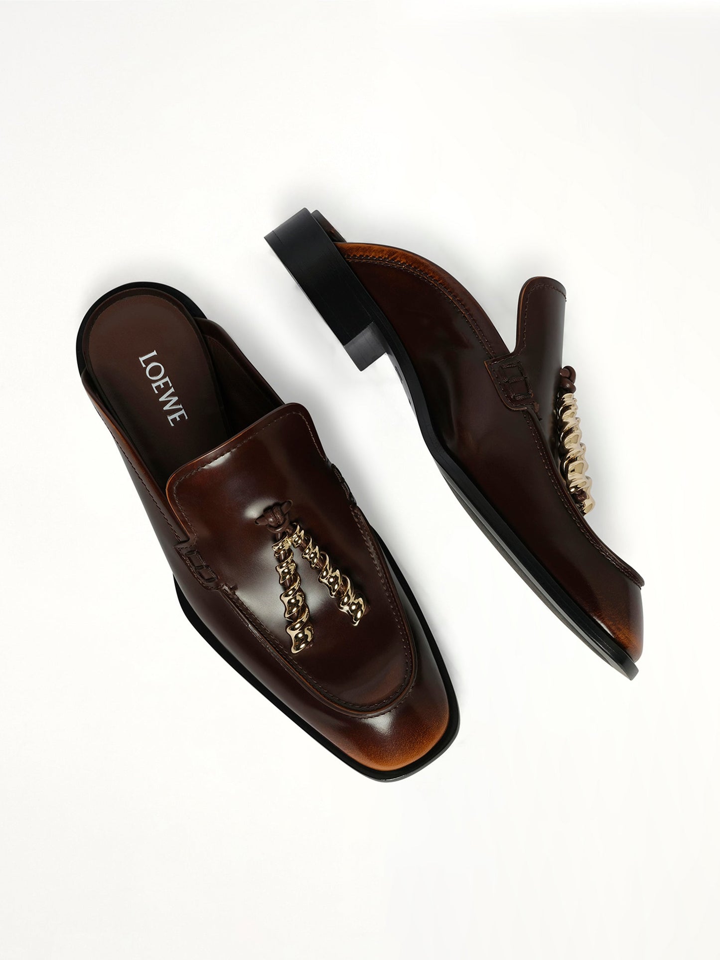 LOEWE Edge Loafer Mule (Brown)