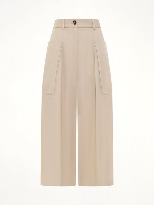 LOEWE Cropped Trousers (Beige)