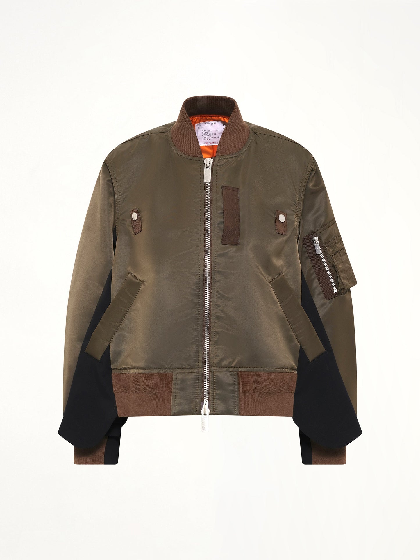 SACAI Nylon Twill x Wool Suiting Blouson (Brown)