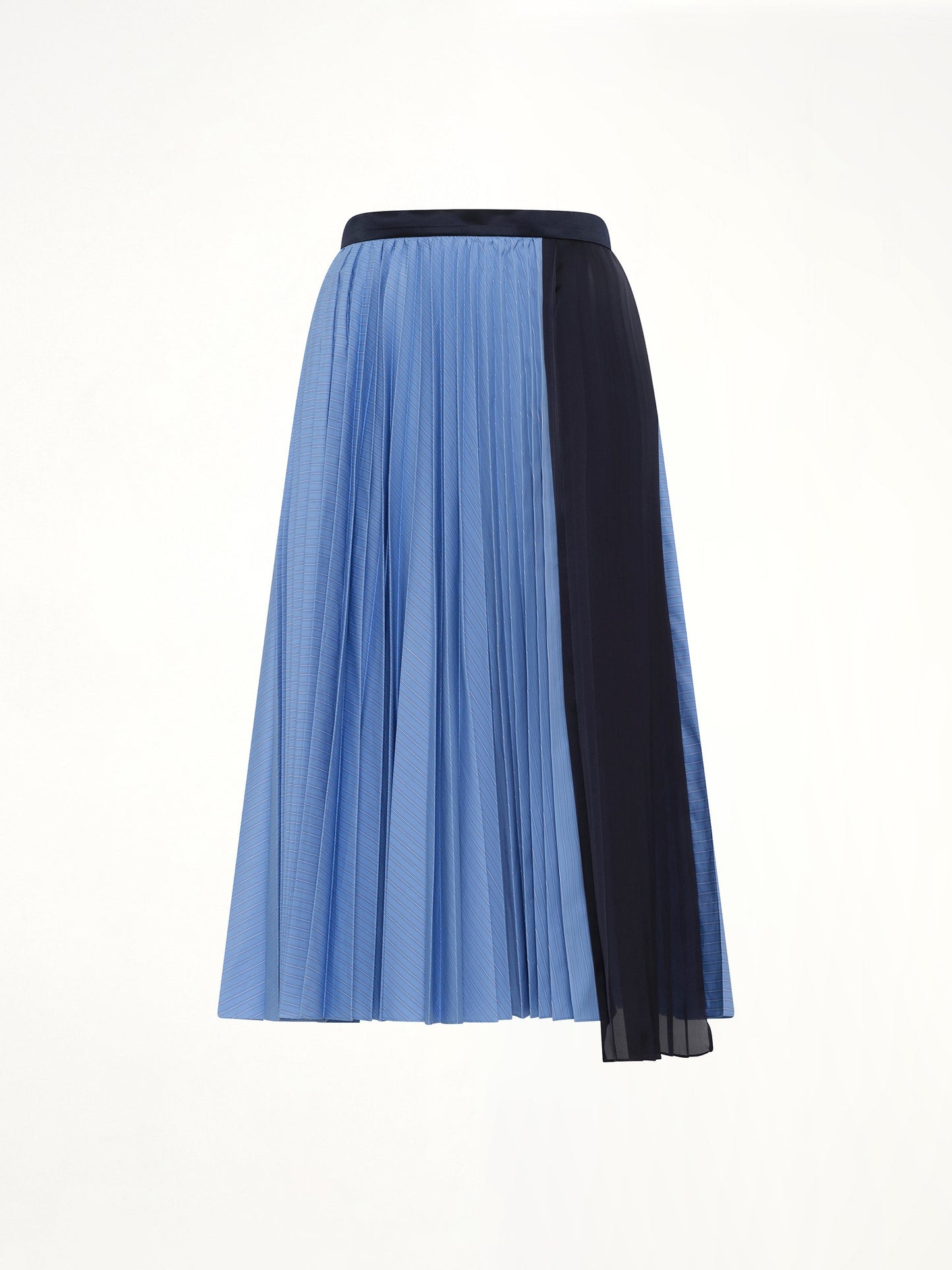 SACAI Poplin Pleat Skirt (Blue)