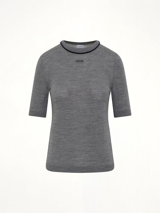 LOEWE Short-Sleeve Sweater (Grey)