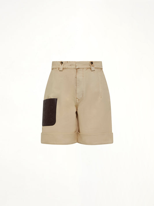 LOEWE Turn-Up Shorts (Beige)