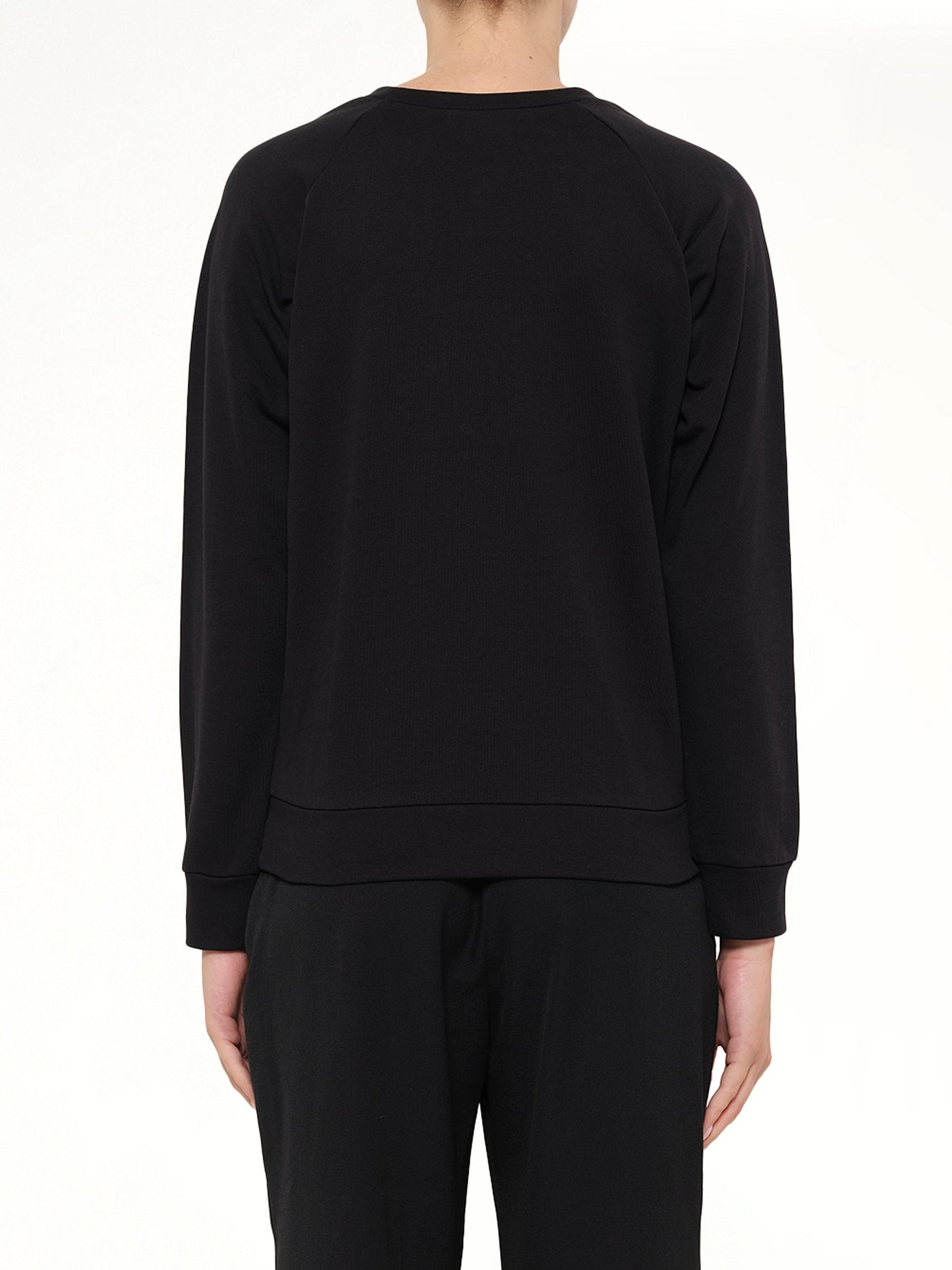 LANVIN Embroidered Jersey Top (Black)