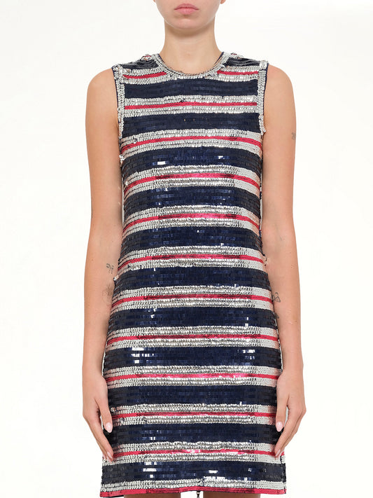 Image of Dresses. Product name - Embellished Long Jersey Dress in Blue colour by brand - LANVIN