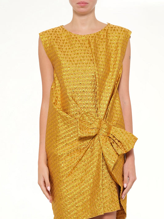 Image of Dresses. Product name - Lanvin Dress in Gold colour by brand - LANVIN