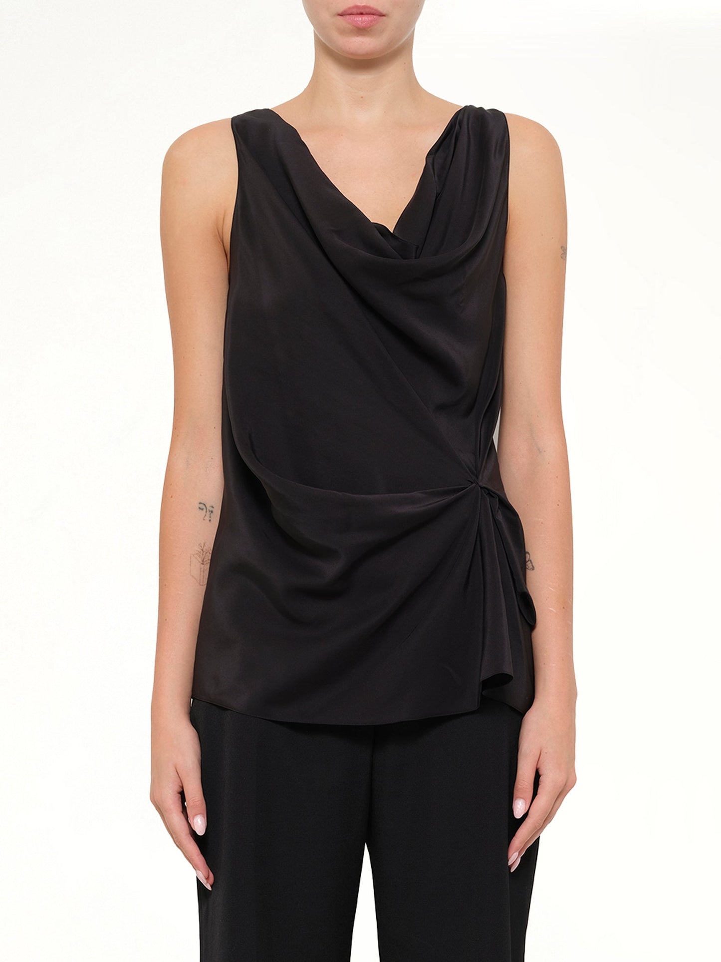 Image of Shirts. Product name - Lanvin Top in Black colour by brand - LANVIN