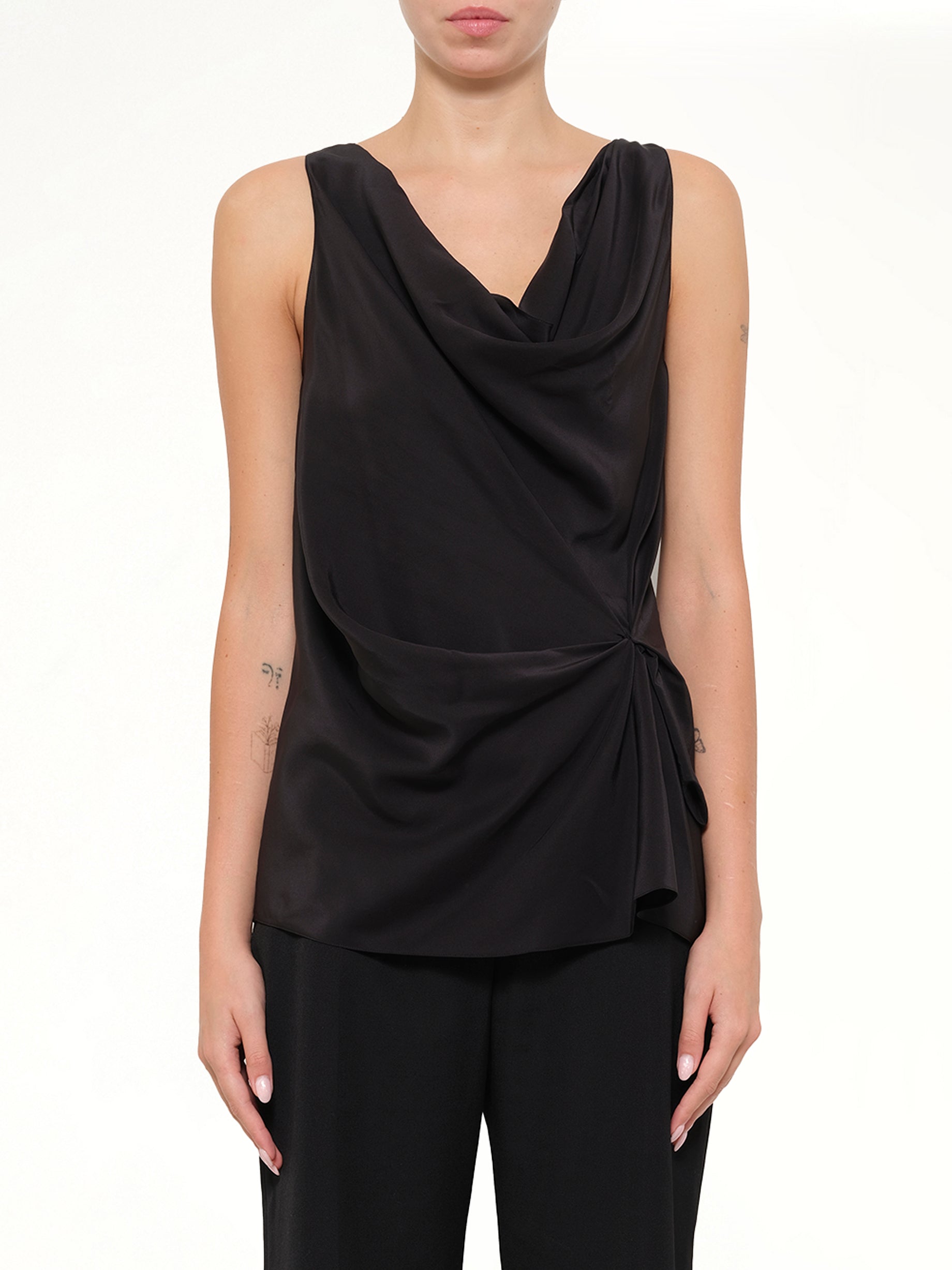 Image of Shirts. Product name - Lanvin Top in Black colour by brand - LANVIN