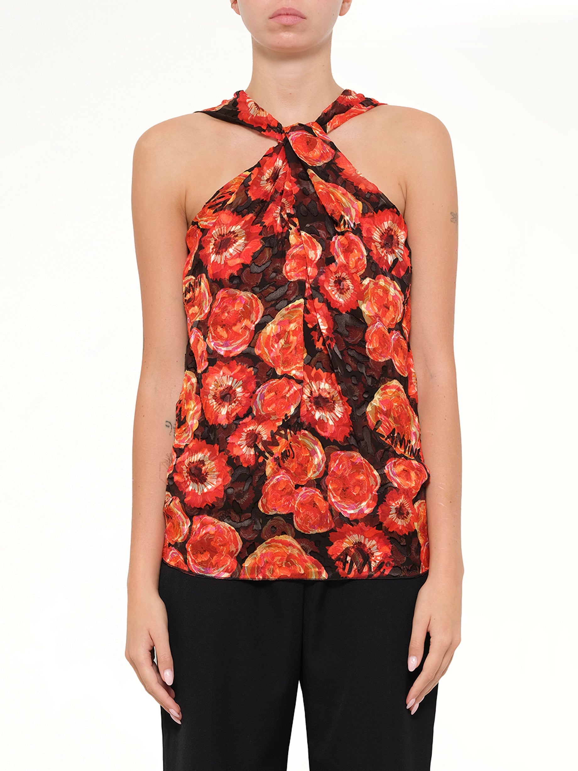 Image of Shirts. Product name - Lanvin Top in Red colour by brand - LANVIN