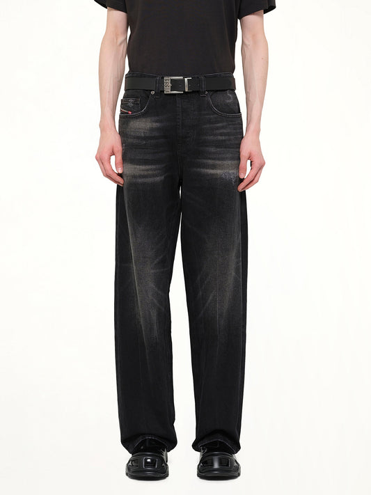 Image of Jeans. Product name - 2001 D-MACRO Relaxed Jeans in Black colour by brand - DIESEL