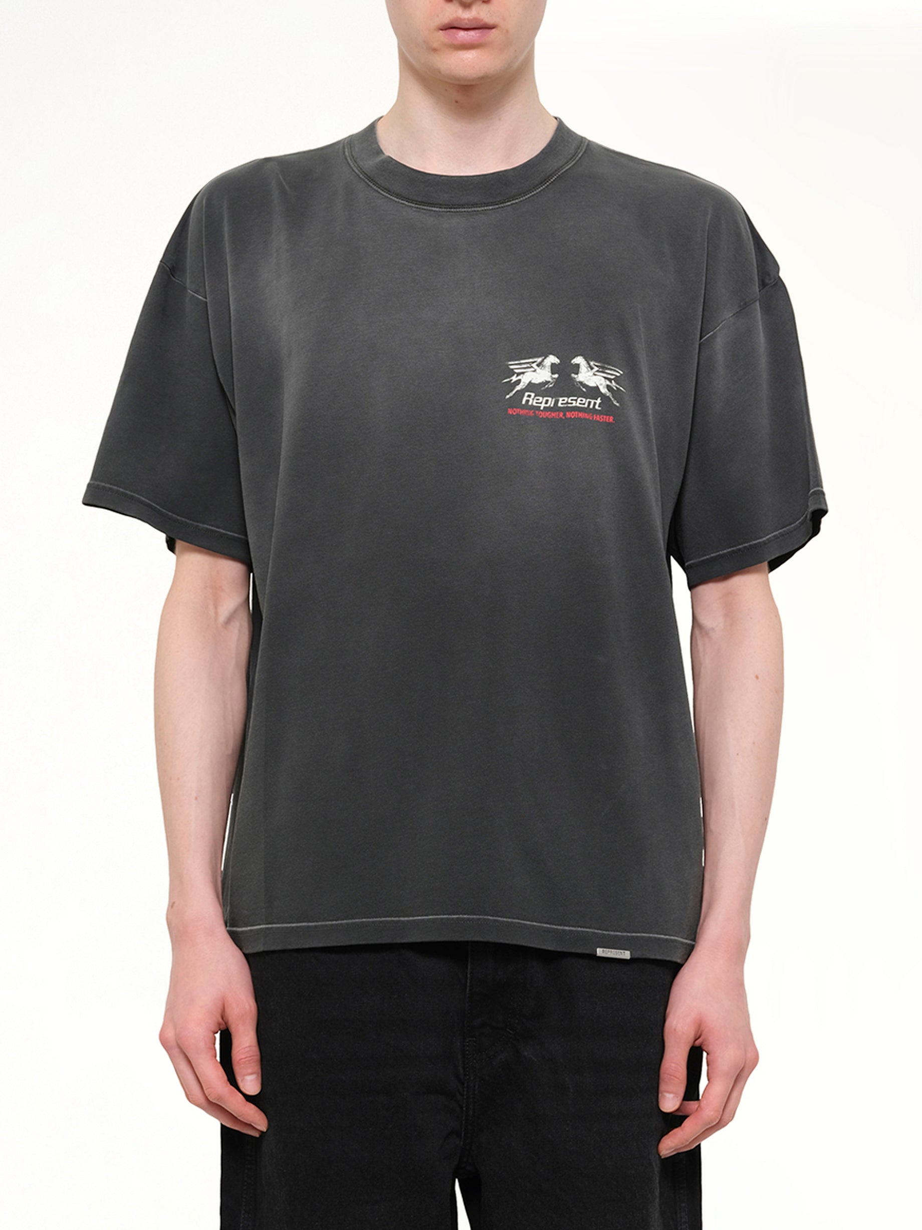 Image of T-Shirts. Product name - 24 Hour Service T-Shirt in Black colour by brand - REPRESENT