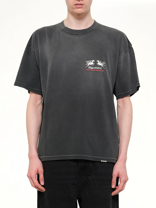 Image of T-Shirts. Product name - 24 Hour Service T-Shirt in Black colour by brand - REPRESENT