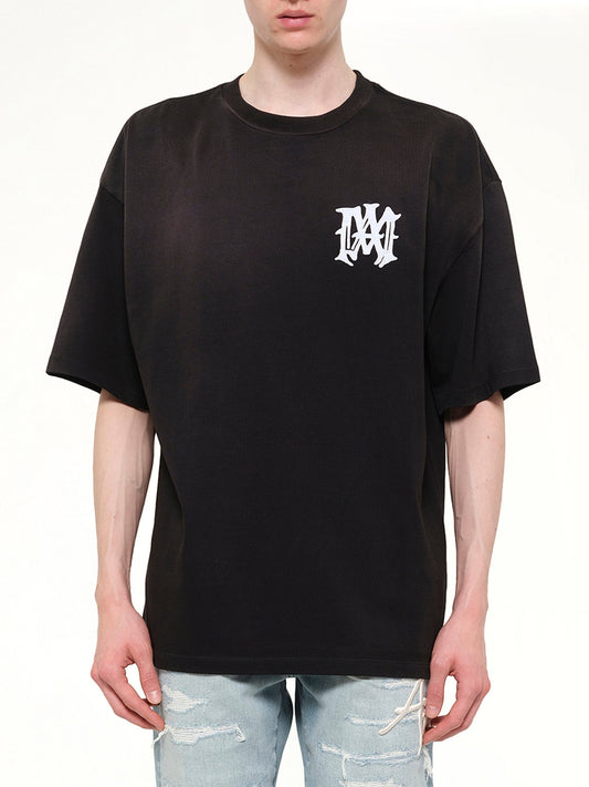 Image of T-Shirts. Product name - Amiri Hollywood Oversized T-Shirt in Black colour by brand - AMIRI