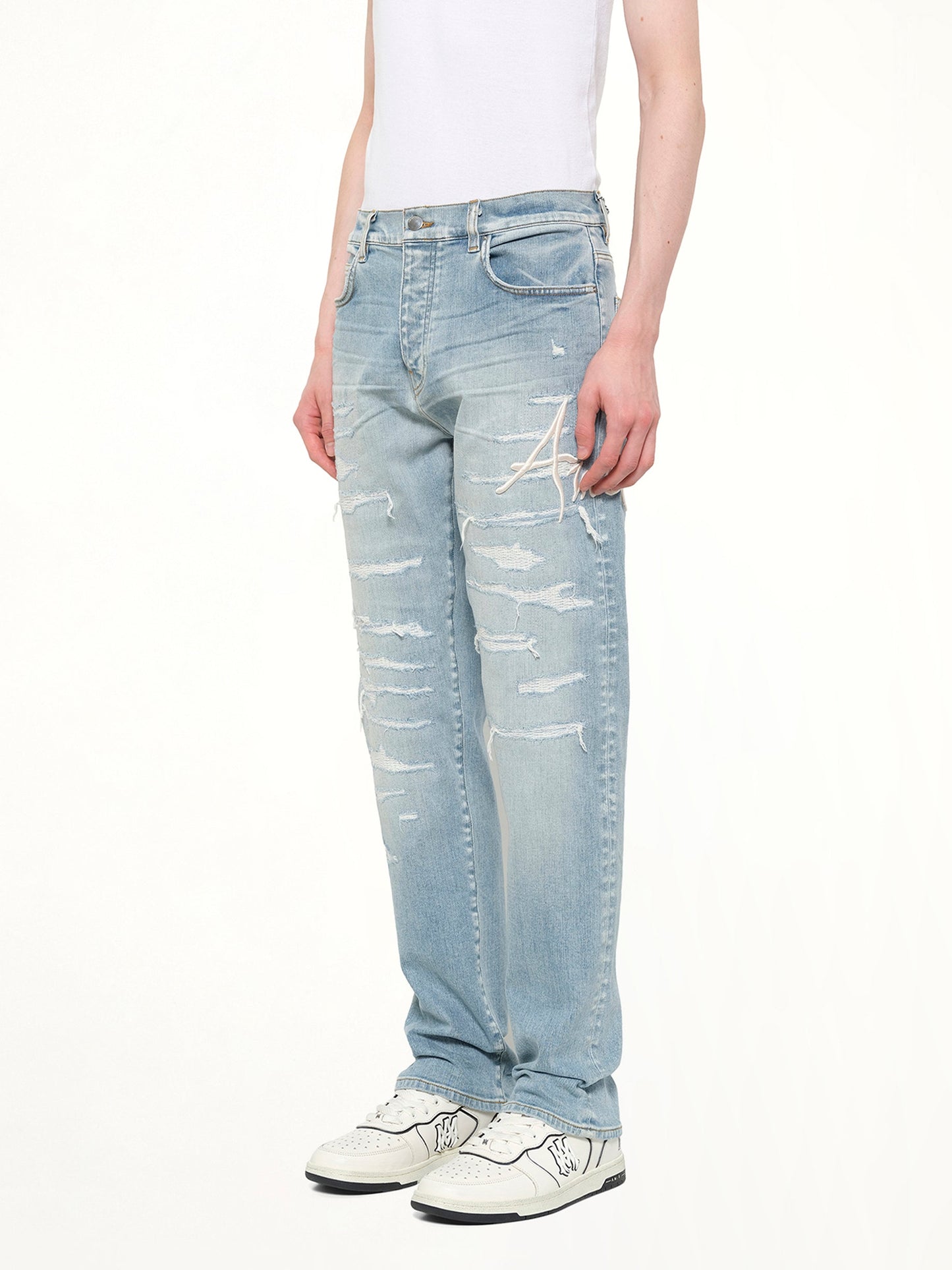Amiri Repaired Slim Jean (Blue)