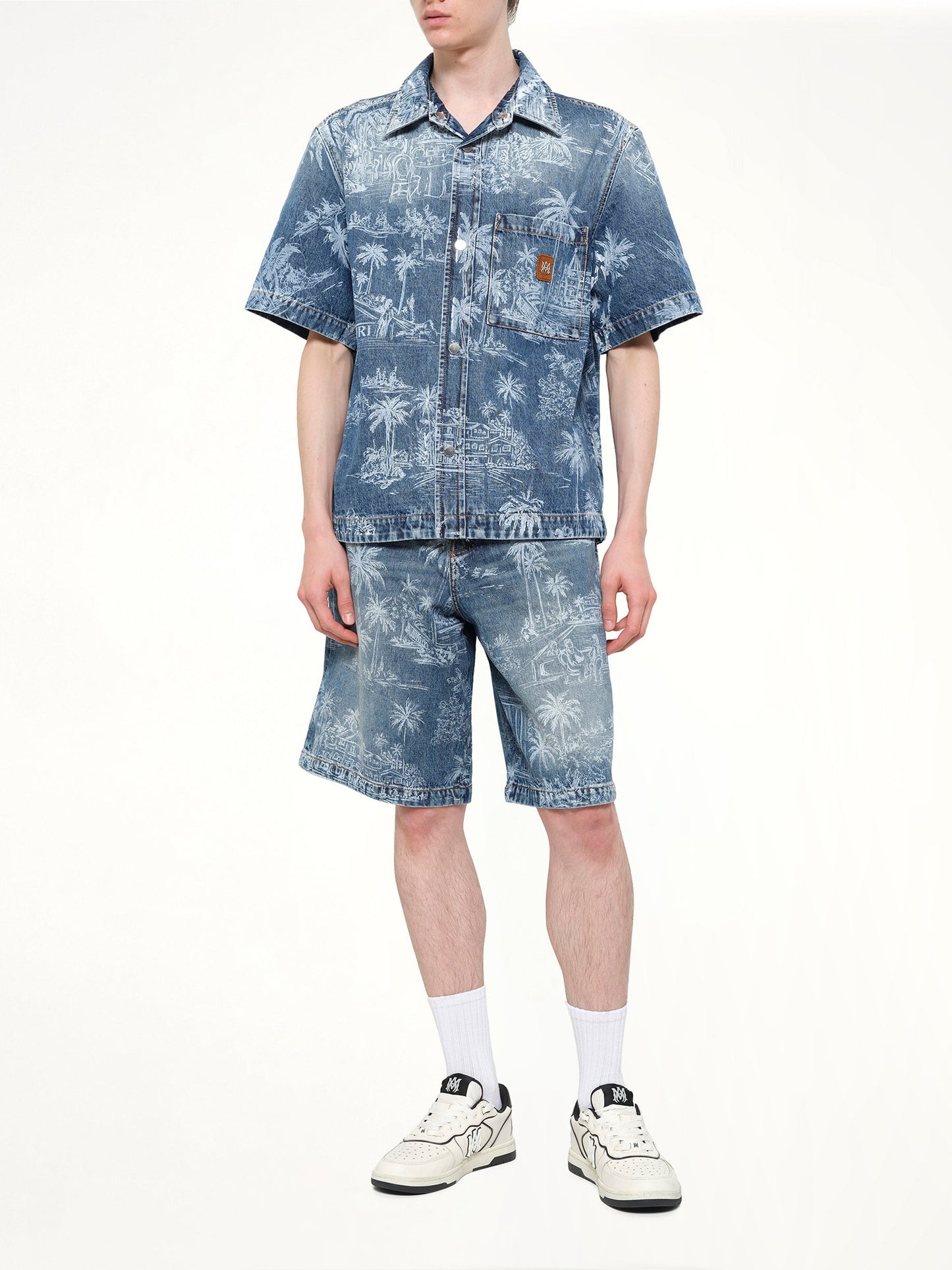AMIRI Chateau Palms Denim Shirt (Indigo)