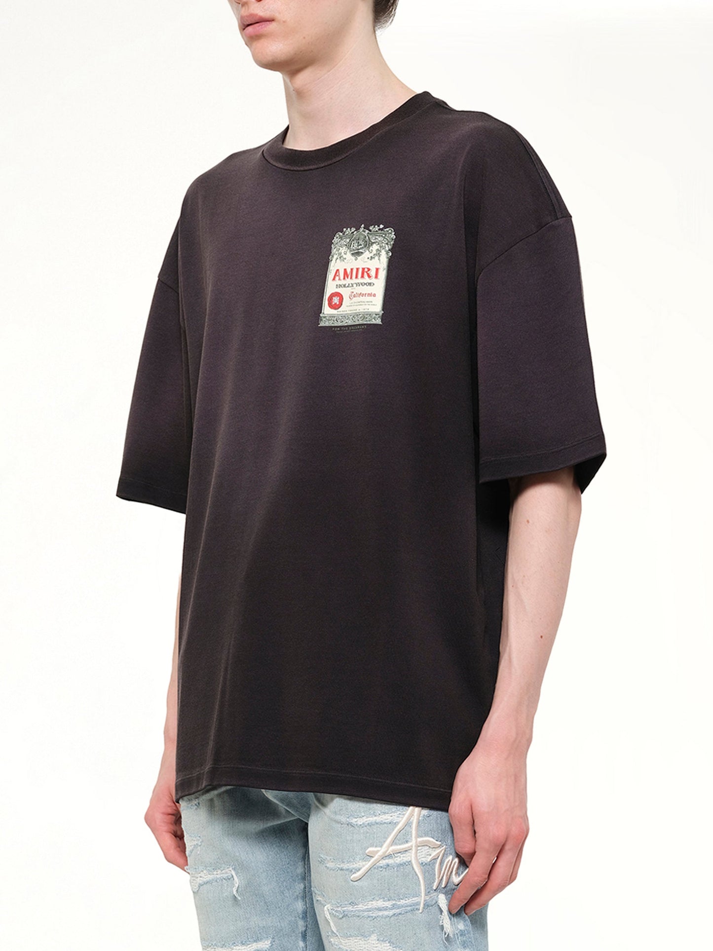 AMIRI Chateau Stamp Oversized T-Shirt (Black)