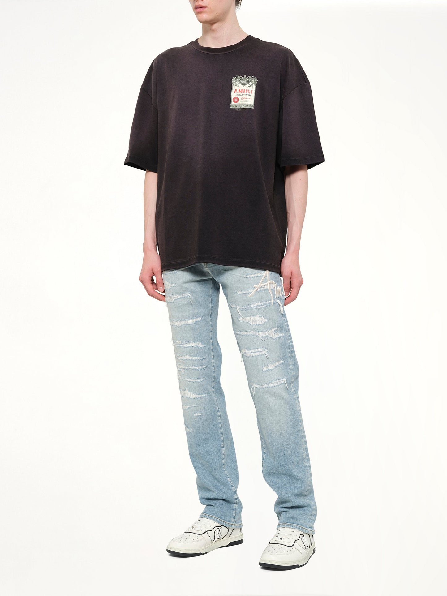 AMIRI Chateau Stamp Oversized T-Shirt (Black)