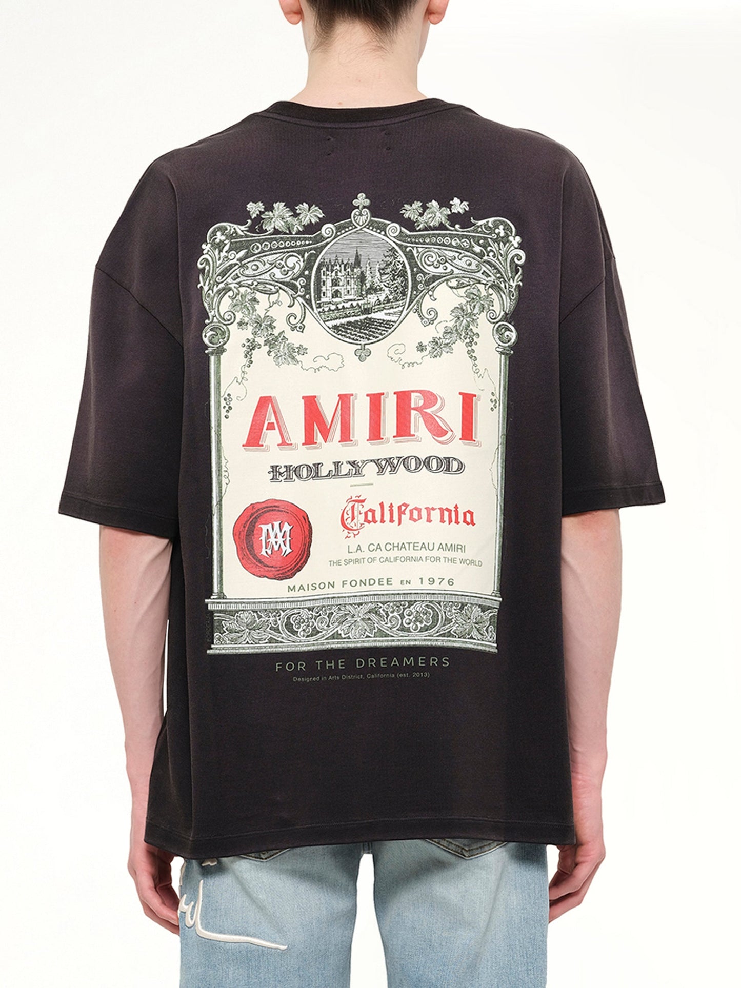 AMIRI Chateau Stamp Oversized T-Shirt (Black)