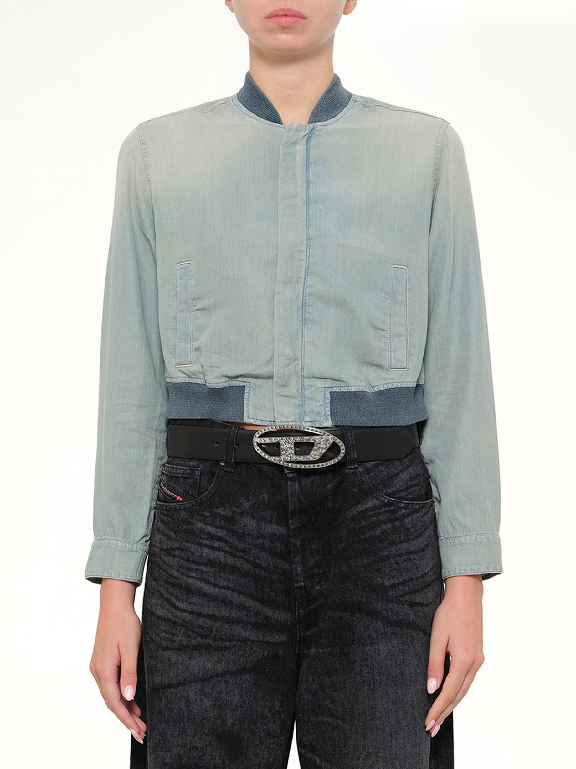 Image of Coats & Jackets. Product name - DE-RANIA-S1 Denim Jacket in Blue colour by brand - DIESEL