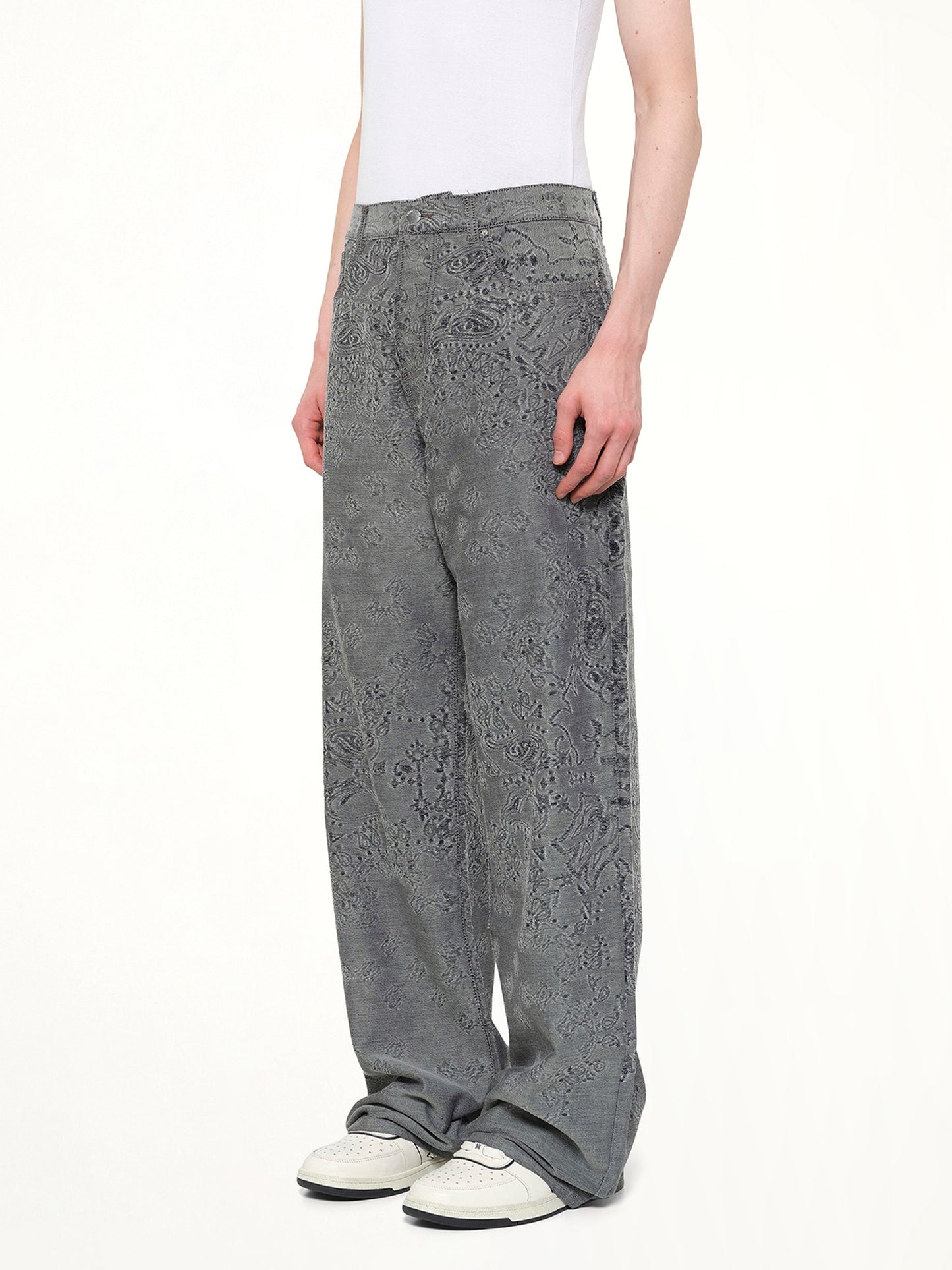 AMIRI MA Quad Bandana Baggy Jeans (Black)
