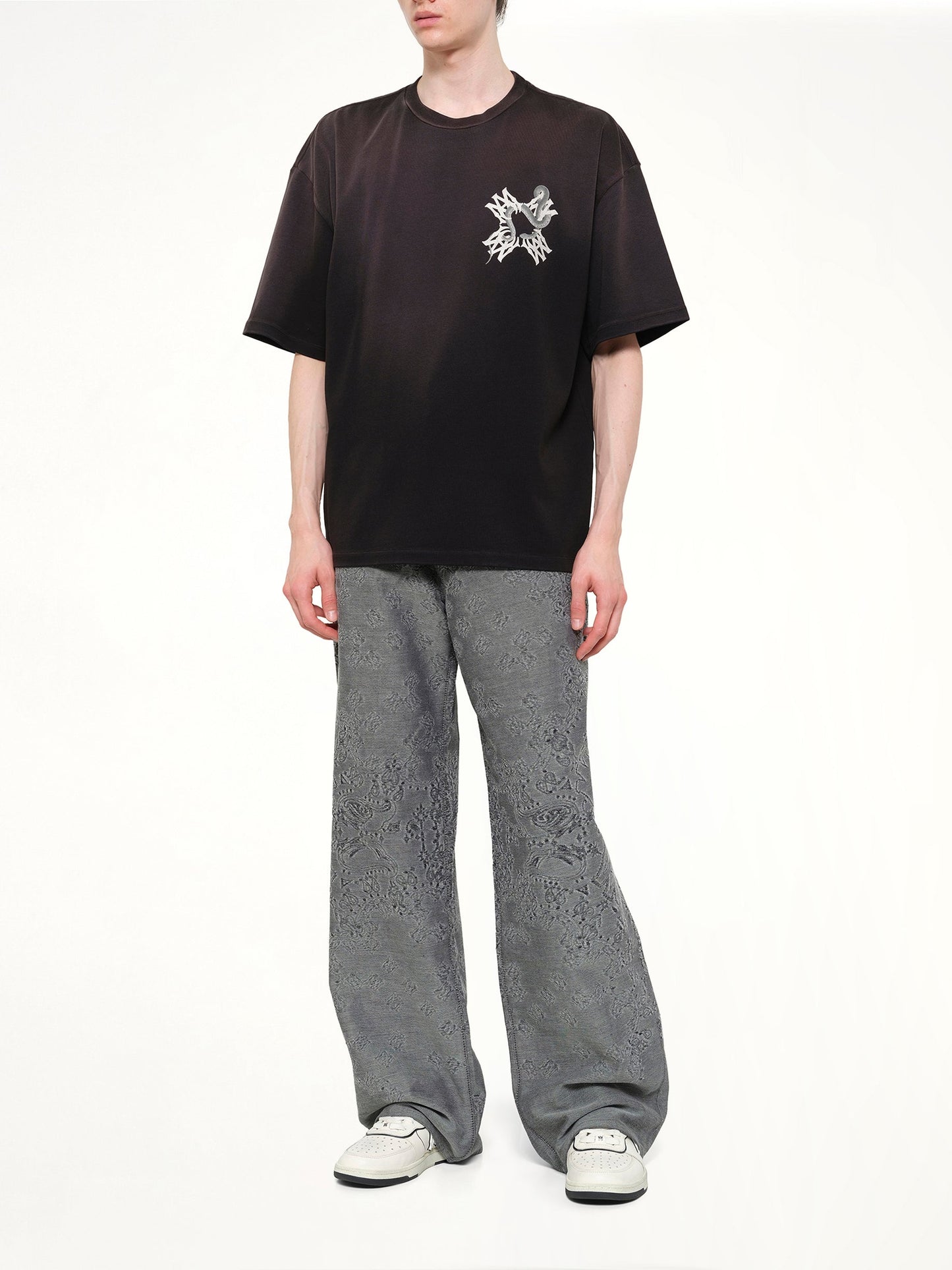 AMIRI MA Quad Bandana Baggy Jeans (Black)