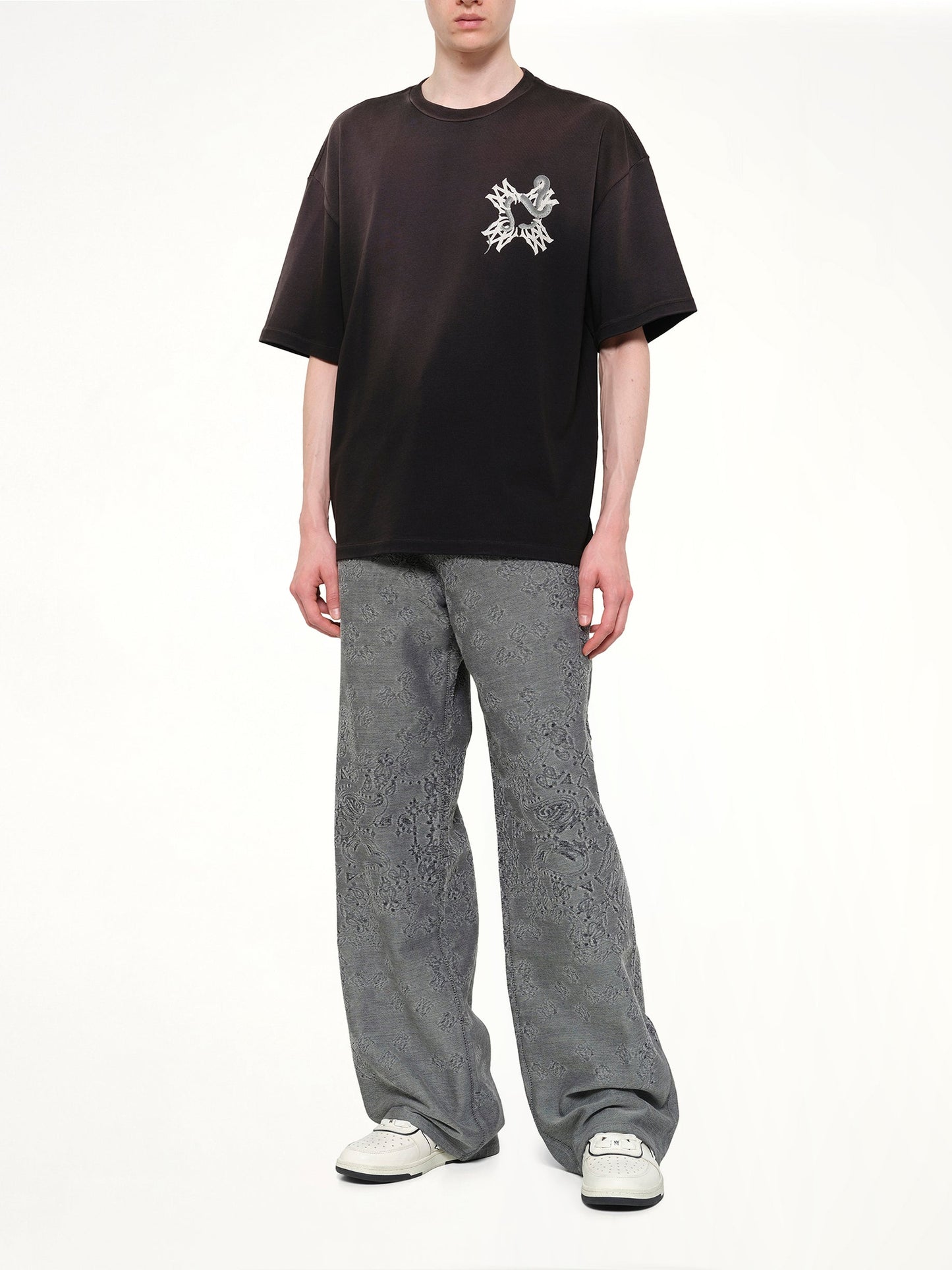 AMIRI MA Quad Snake Oversized T-Shirt (Black)