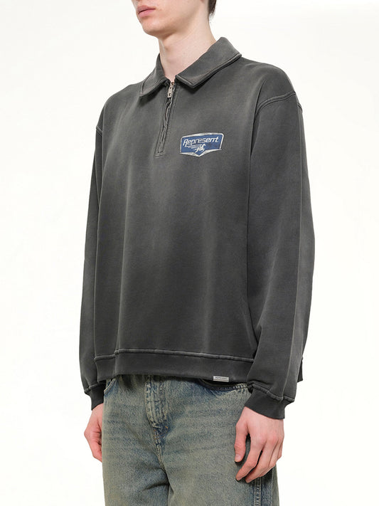 REPRESENT Nothing Faster Quarter Zip Sweatshirt (Black)