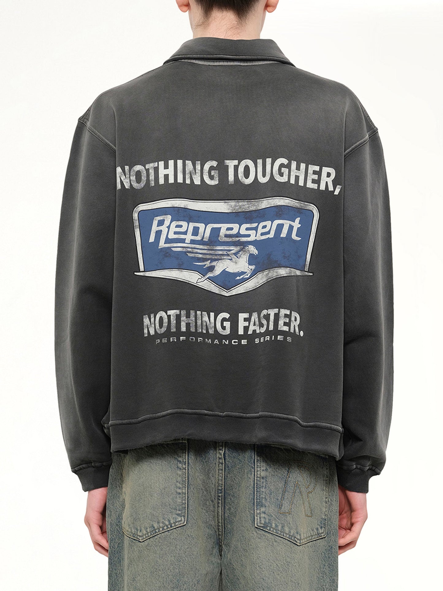 REPRESENT Nothing Faster Quarter Zip Sweatshirt (Black)