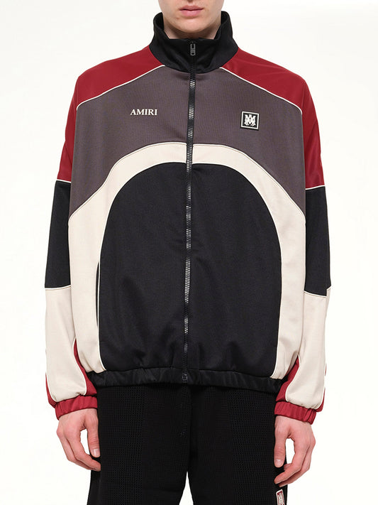 Image of Coats & Jackets. Product name - Panel Track Jacket in Black colour by brand - AMIRI