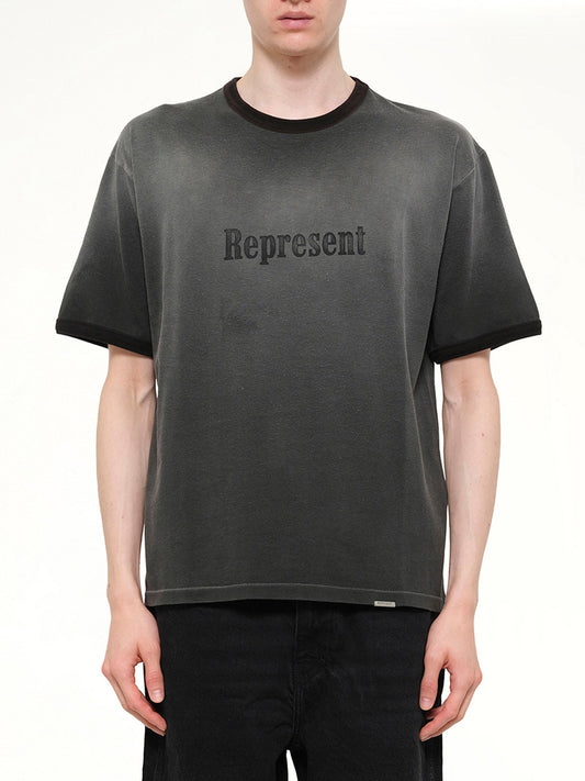 Image of T-Shirts. Product name - Represent Ringer T-Shirt in Black colour by brand - REPRESENT
