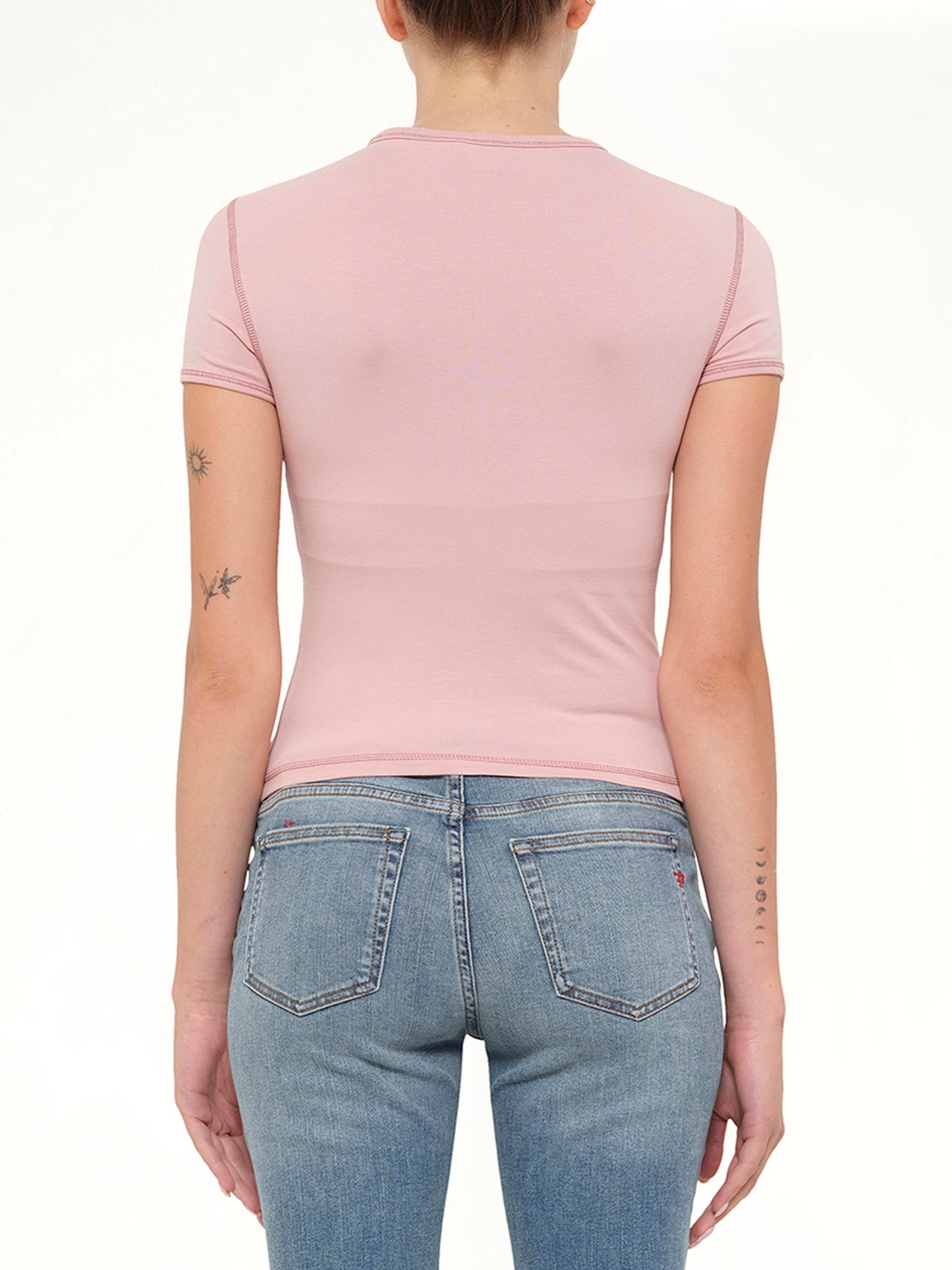 DIESEL T-UNCUTIES-LONG-S5 T-Shirt (Pink)