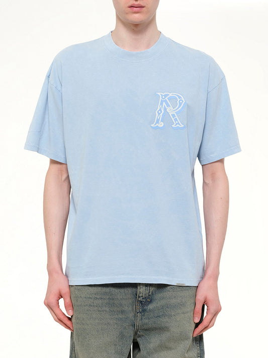 Image of T-Shirts. Product name - Western Initial T-Shirt in Blue colour by brand - REPRESENT