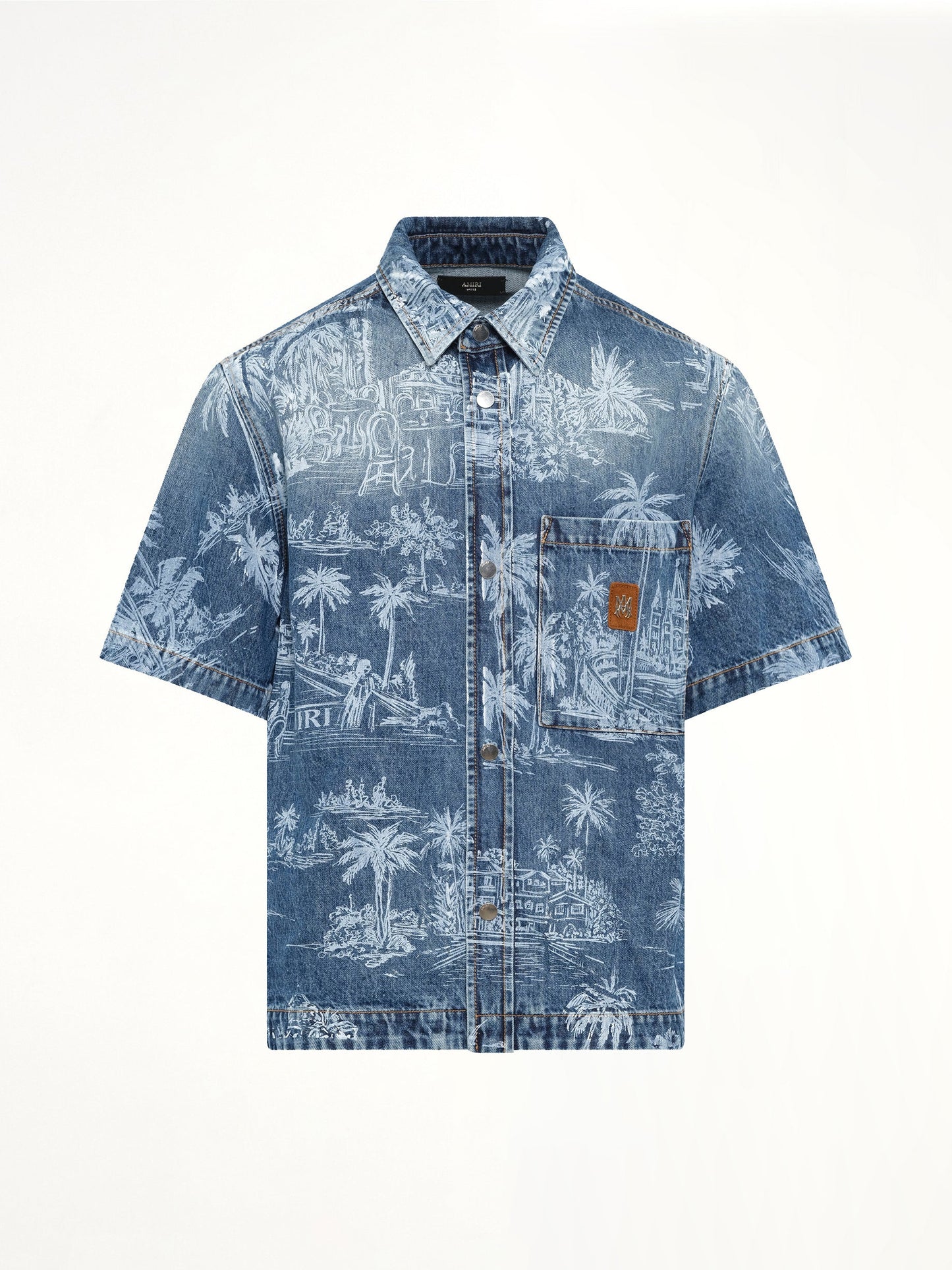 AMIRI Chateau Palms Denim Shirt (Indigo)