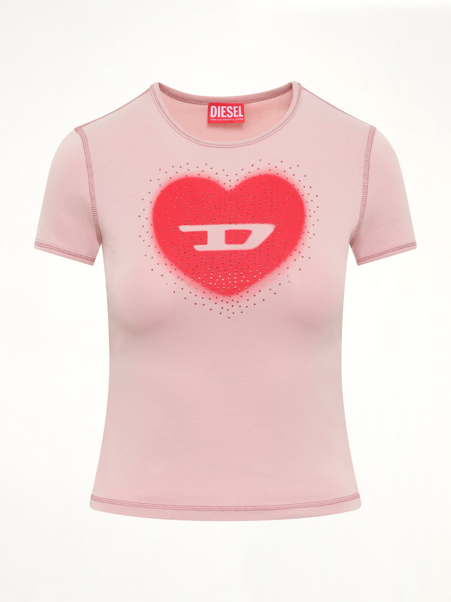 DIESEL T-UNCUTIES-LONG-S5 T-Shirt (Pink)