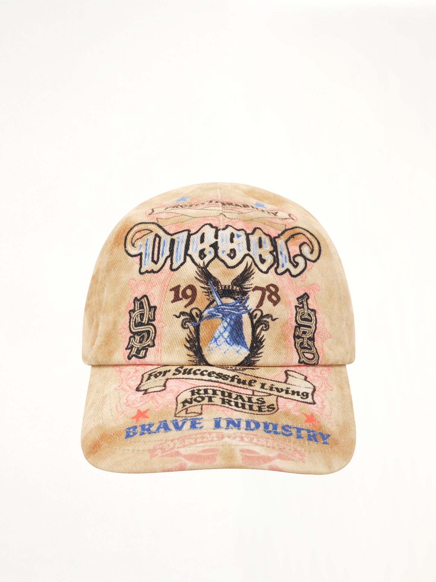 Image of Hats. Product name - C-RITUAL Cap in Beige colour by brand - DIESEL