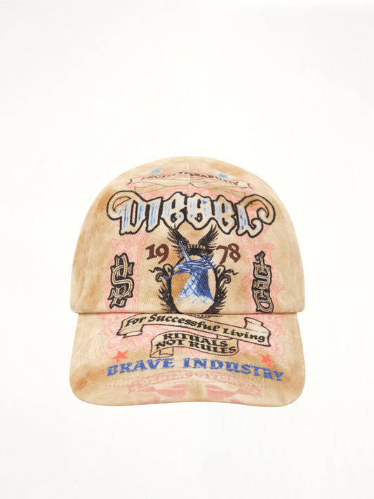 Image of Hats. Product name - C-RITUAL Cap in Beige colour by brand - DIESEL