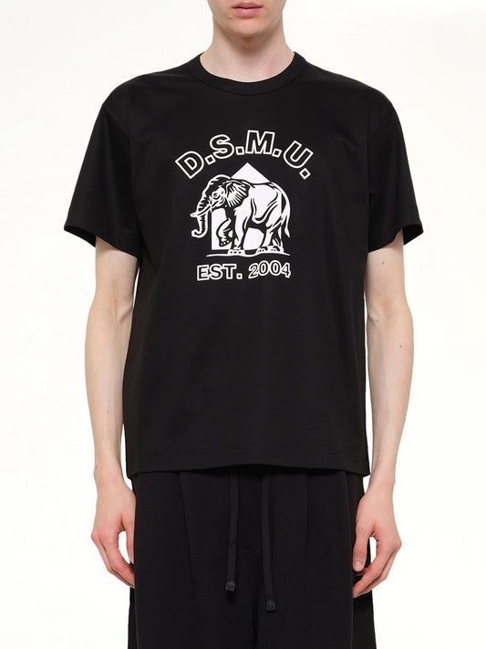 Image of T-Shirts. Product name - D.S.M.U' T-Shirt in Black colour by brand - DSM KEI NINOMIYA