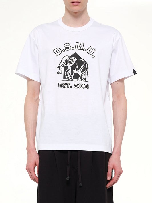 Image of T-Shirts. Product name - D.S.M.U' T-Shirt in White colour by brand - DSM KEI NINOMIYA