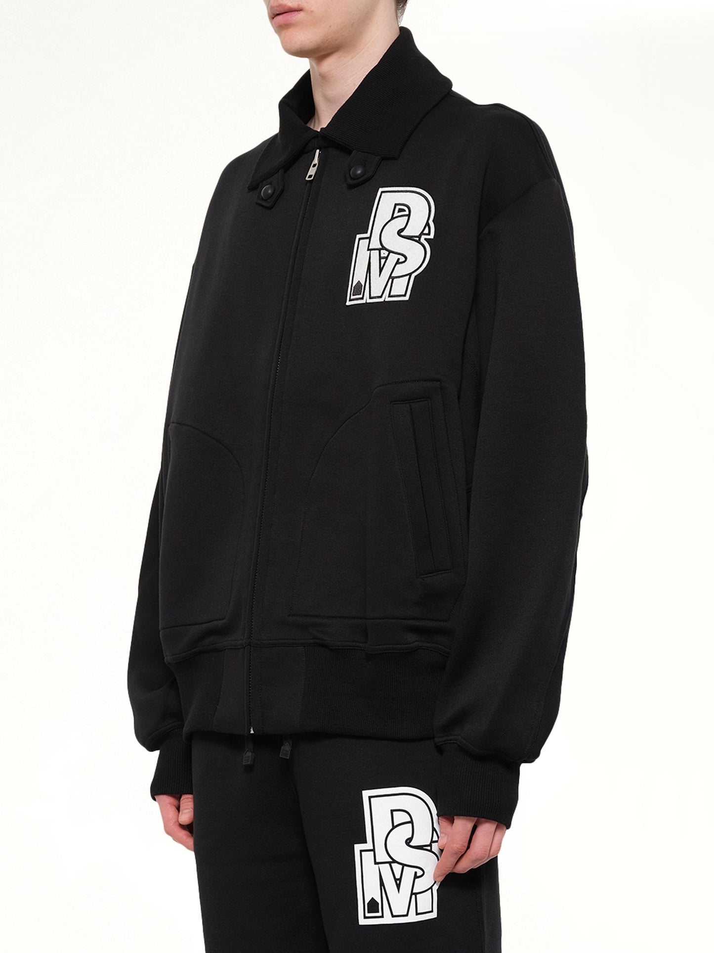 DSM KEI NINOMIYA Doublet Knit Varsity Jacket (Black)