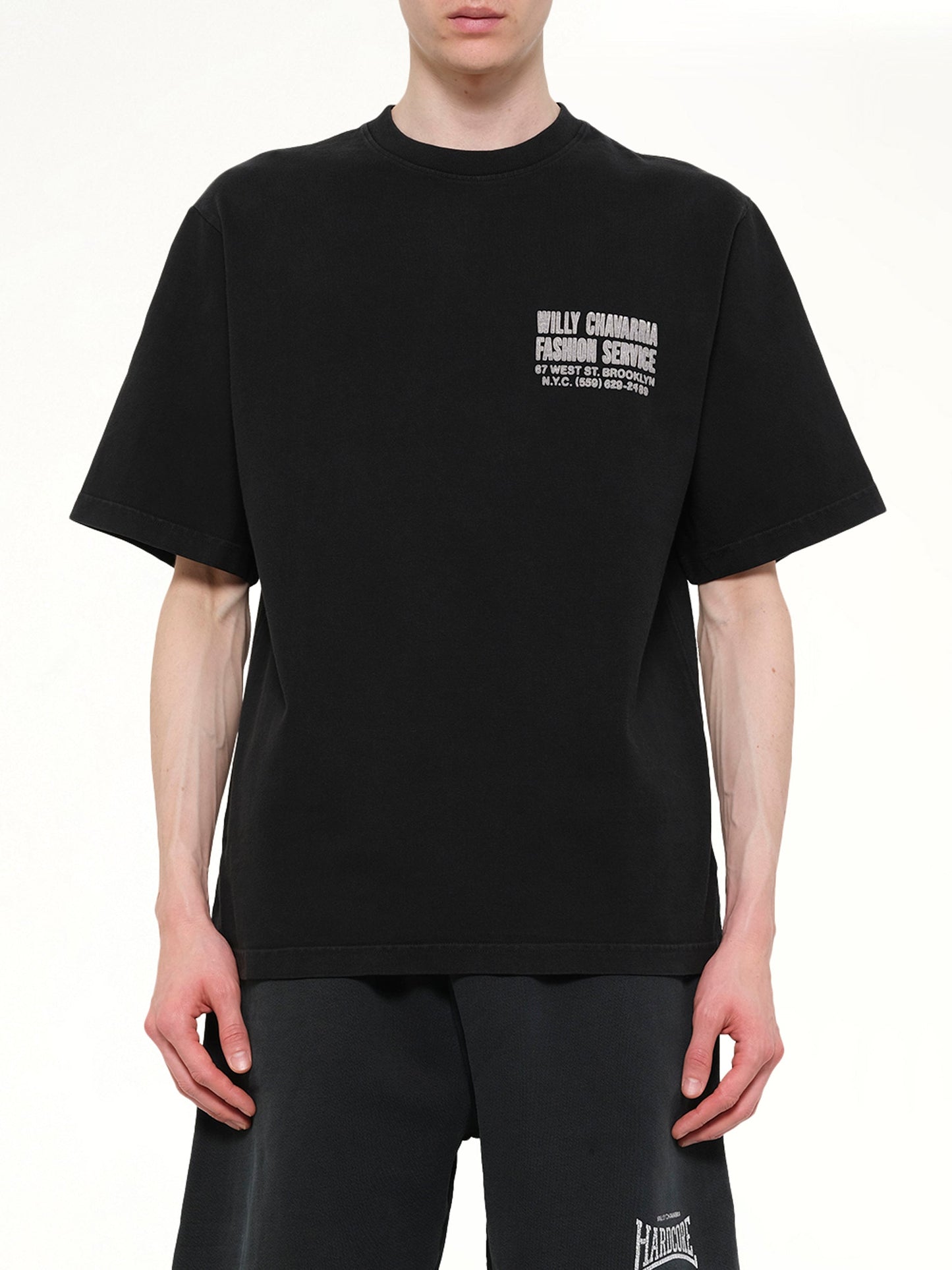Image of T-Shirts. Product name - "Fashion Services" Standard T-Shirt in Black colour by brand - WILLY CHAVARRIA