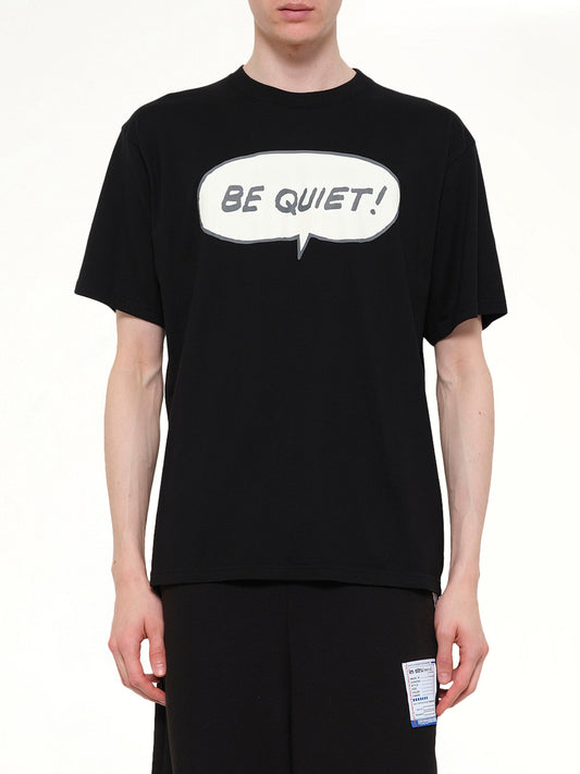 Image of T-Shirts. Product name - Be Quiet T-Shirt in Black colour by brand - UNDERCOVER
