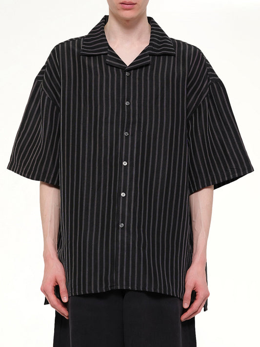 Image of Shirts. Product name - Camp Collar SS Shirt in Black colour by brand - WILLY CHAVARRIA