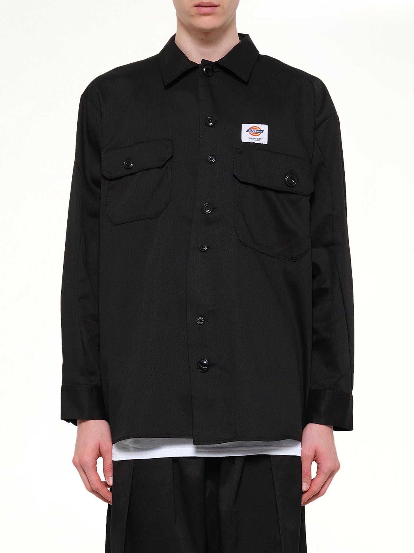 Image of Shirts. Product name - Dickies x UC LS Shirt in Black colour by brand - UNDERCOVER