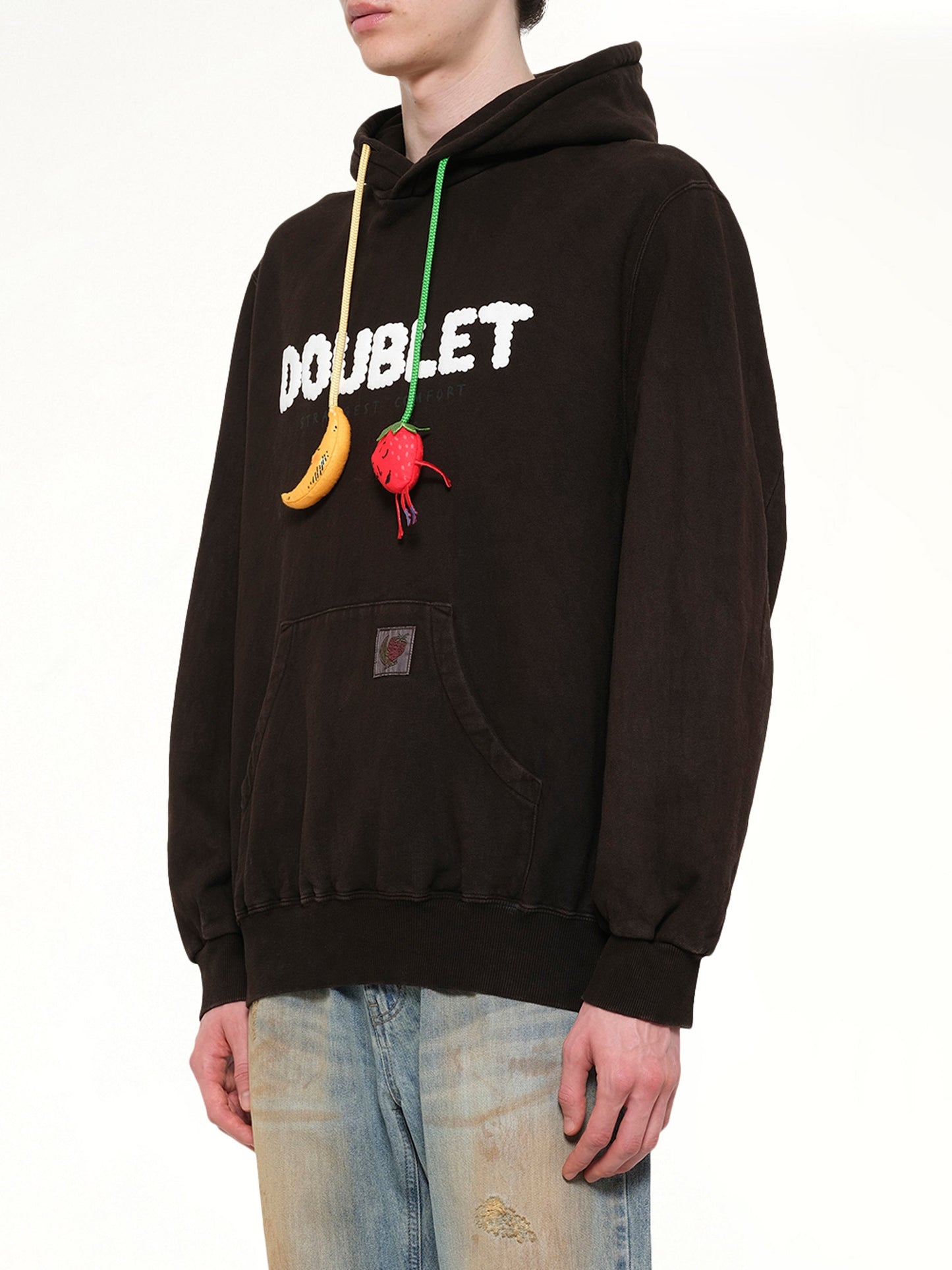 DOUBLET Mud-Dyed Hoodie With SHFU (Brown)