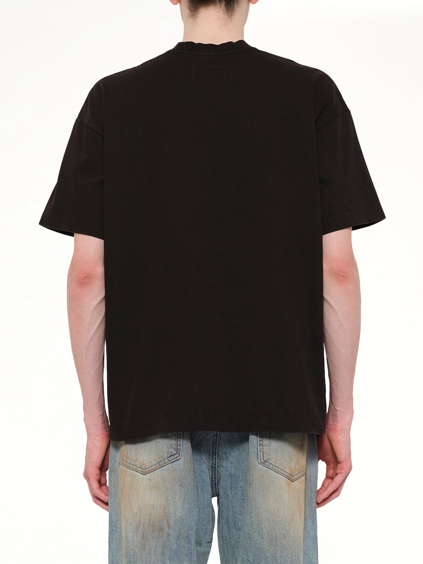 DOUBLET Mud-Dyed T-Shirt With SHFU (Brown)
