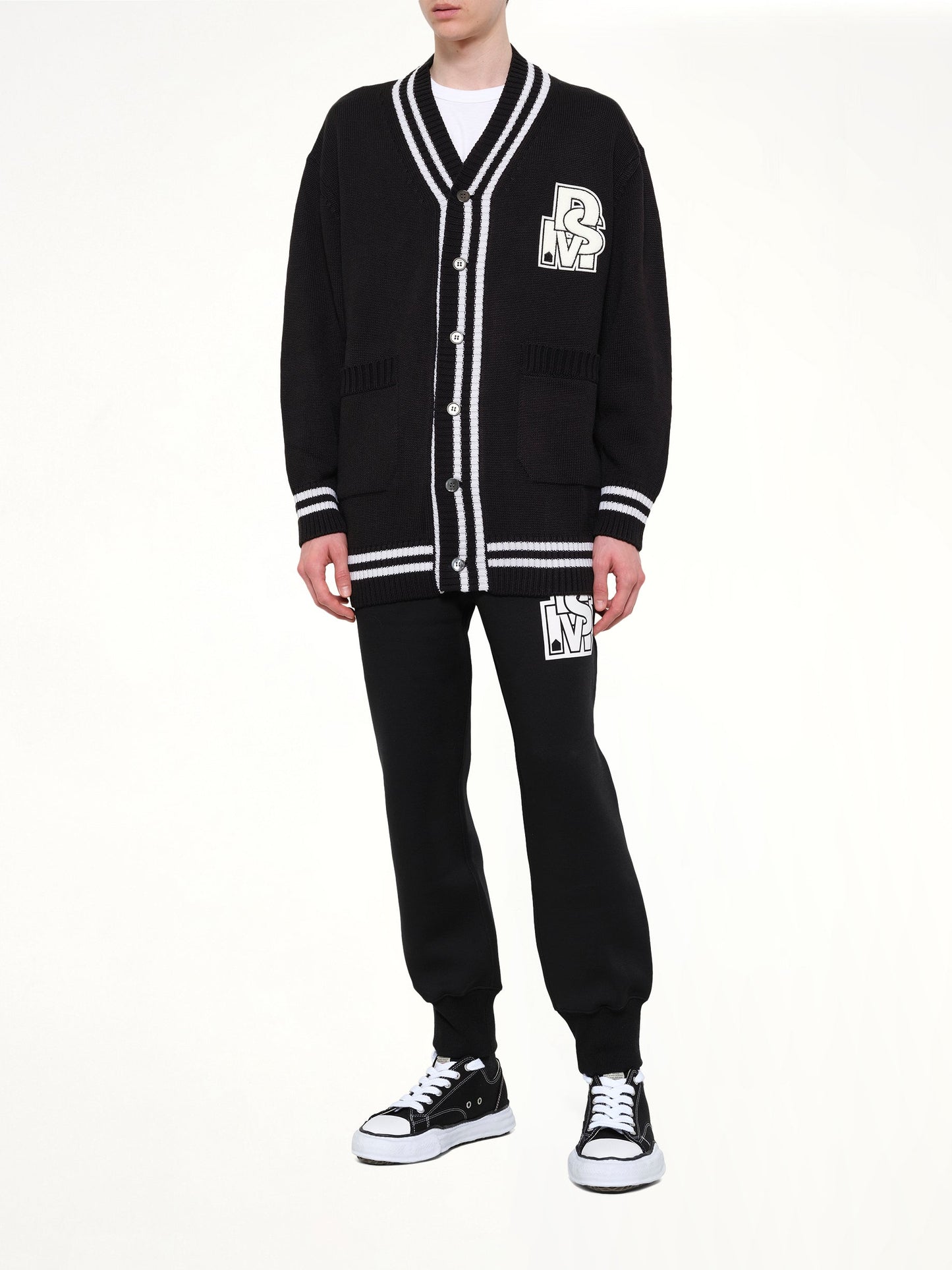 DSM KEI NINOMIYA Oversized Cardigan with Patch (Black)