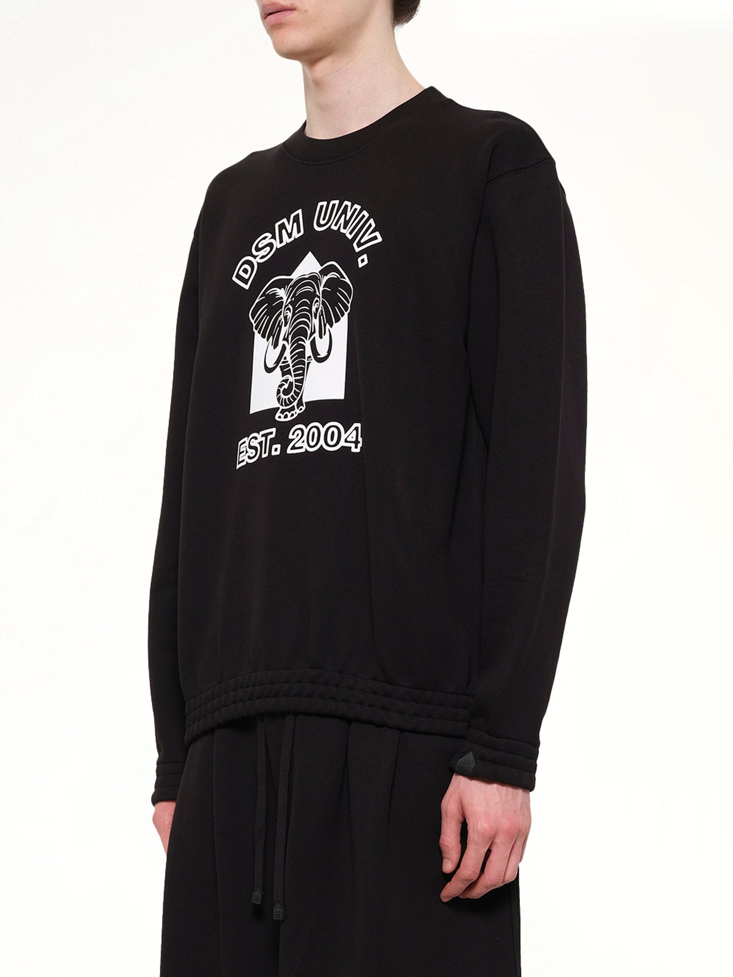 DSM KEI NINOMIYA Pile Knit Cotton Sweatshirt (Black)