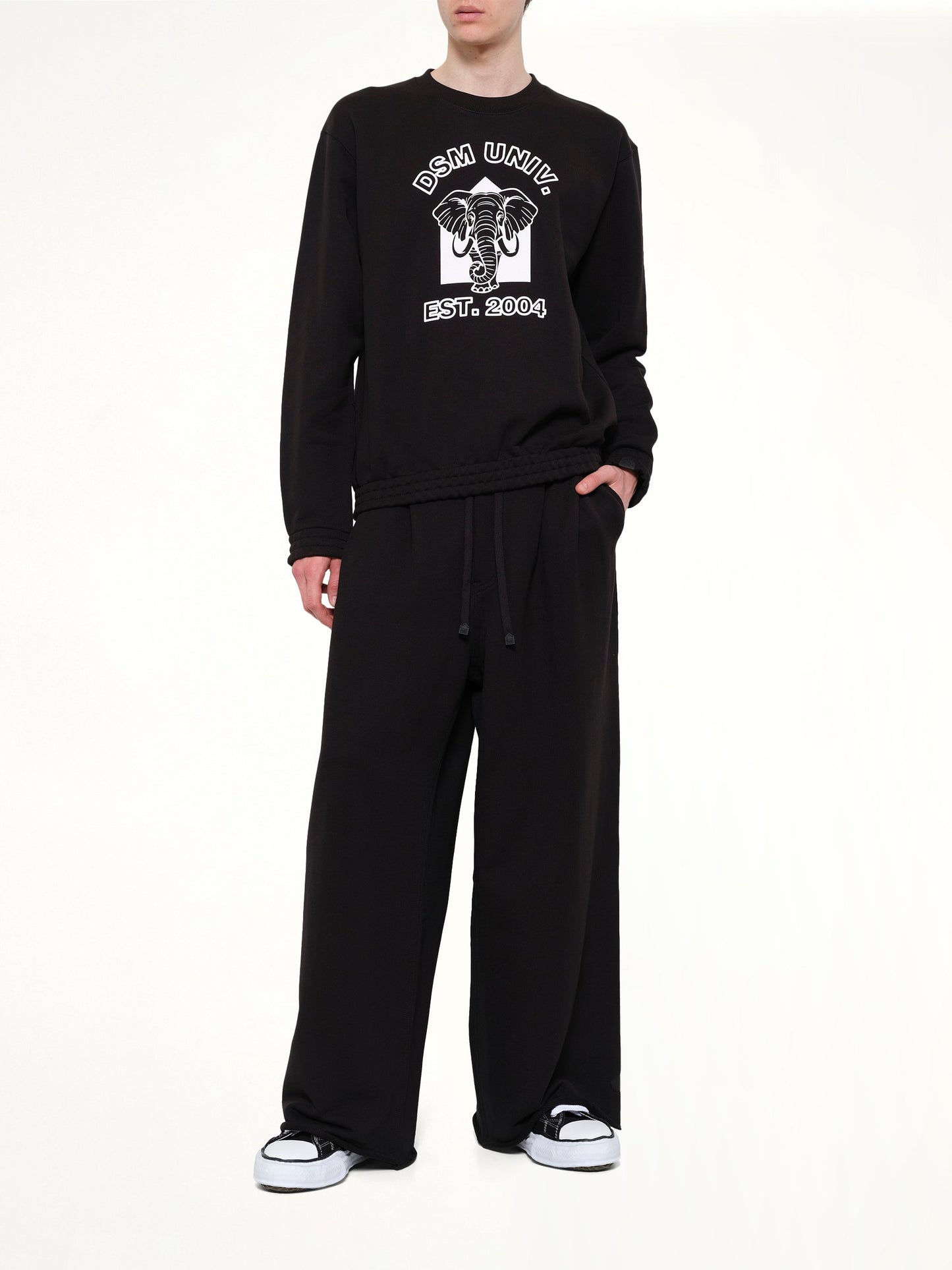 DSM KEI NINOMIYA Pile Knit Cotton Sweatshirt (Black)
