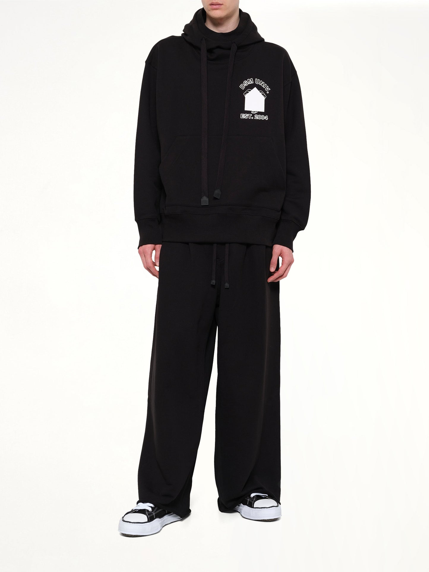 DSM KEI NINOMIYA Pile Knit Oversized Hoodie (Black)