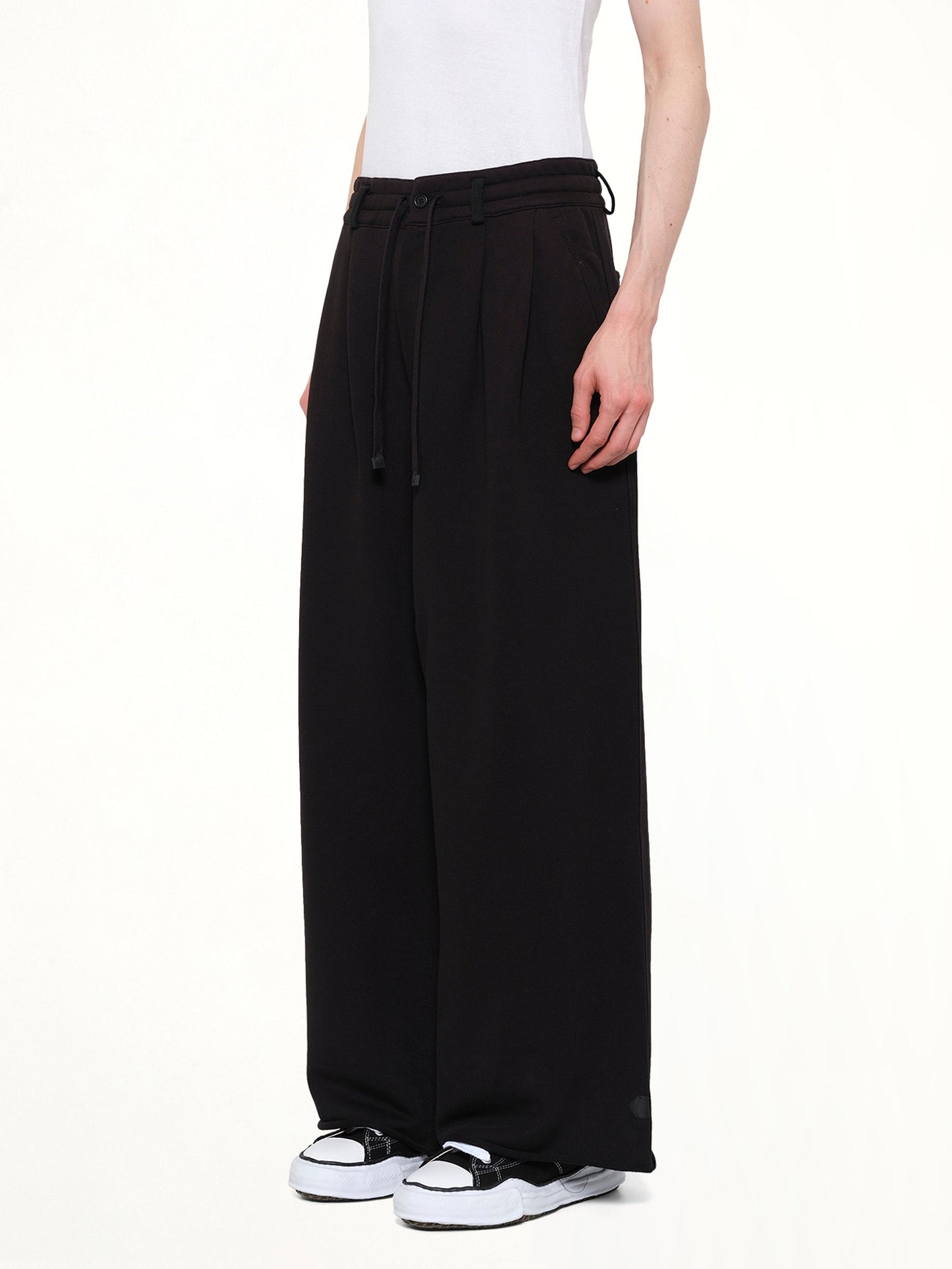 DSM KEI NINOMIYA Pile Knit Pleated Pants (Black)